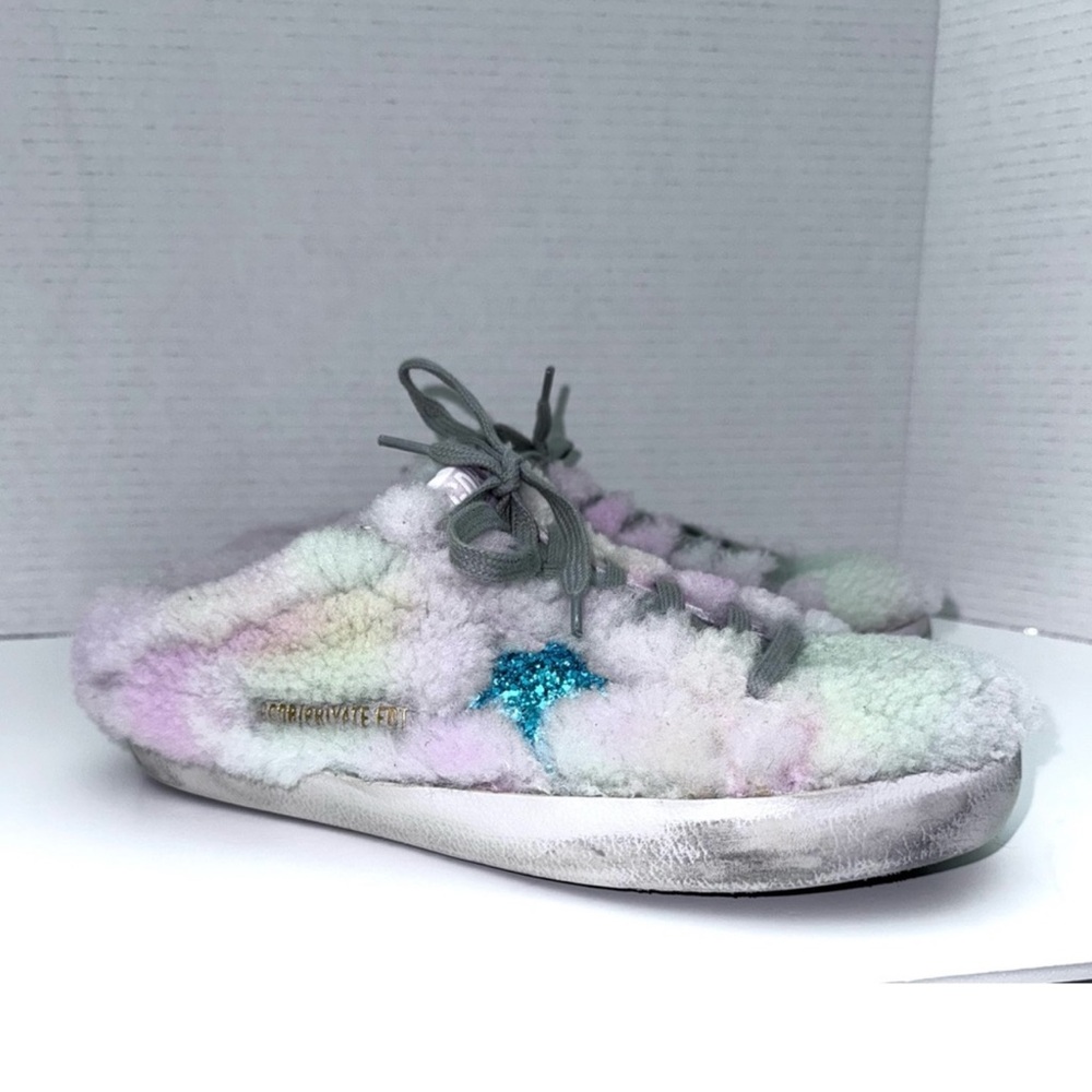 Golden Goose Superstar Sabot Multicolor Shearling Sneakers 40=10
